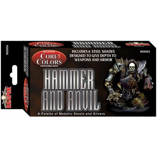 Reaper FastPalette Paint Set: Hammer and Anvil - Steel Metalics (6) | Dragon's Lair Comics and Fantasy Houston TX