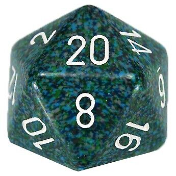 Chessex d20 34mm Speckled Sea | Dragon's Lair Comics and Fantasy Houston TX