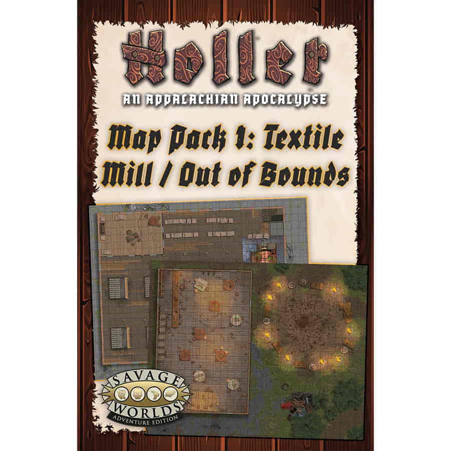 Holler RPG: An Appalachian Apocalypse: MAP PACK 1: TEXTILE MILL AND OUT OF BOUNDS | Dragon's Lair Comics and Fantasy Houston TX