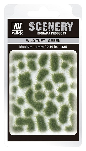 Vallejo Scenery: Wild Tuft - Green (4mm) | Dragon's Lair Comics and Fantasy Houston TX