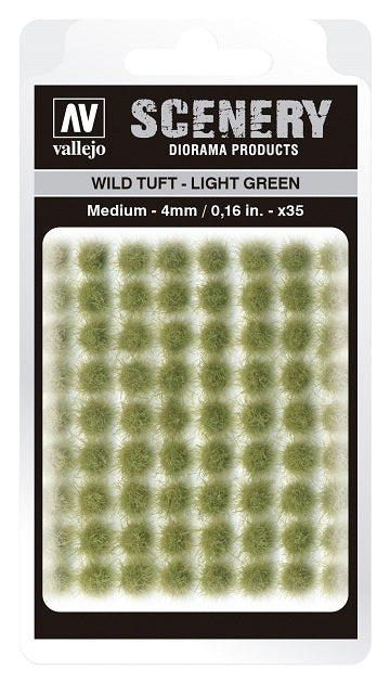 Vallejo Scenery: Wild Tuft - Light Green (4mm) | Dragon's Lair Comics and Fantasy Houston TX