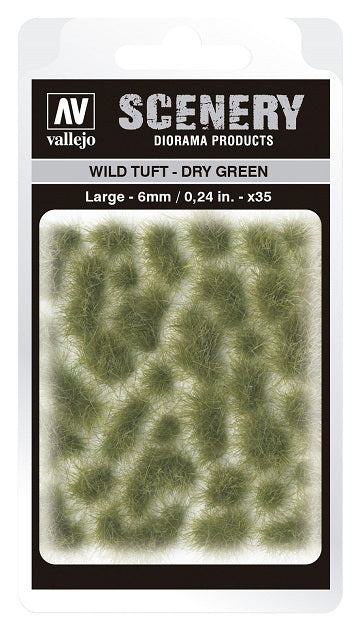 Vallejo Scenery: Wild Tuft - Dry Green (6mm) | Dragon's Lair Comics and Fantasy Houston TX