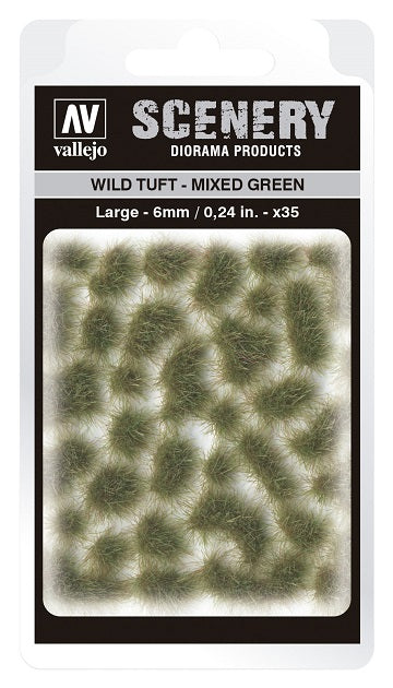 Vallejo Scenery: Wild Tuft - Mixed Green (6mm) | Dragon's Lair Comics and Fantasy Houston TX