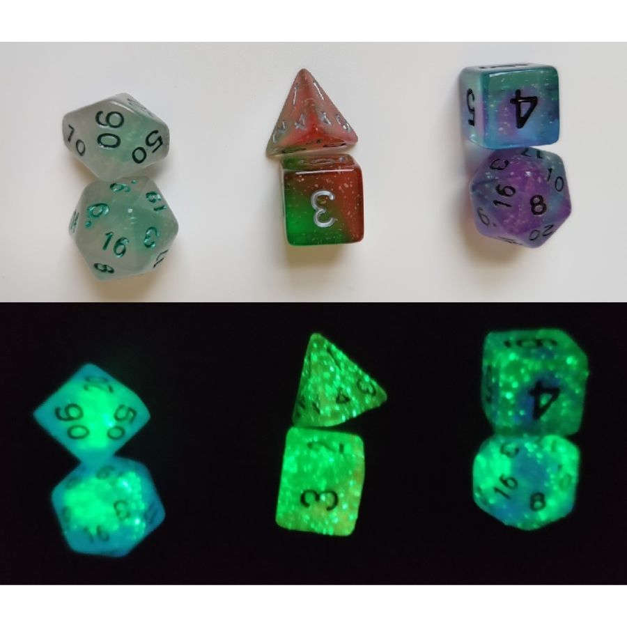 Sirius Dice Lotus Glowworm Poly 7 Set | Dragon's Lair Comics and Fantasy Houston TX