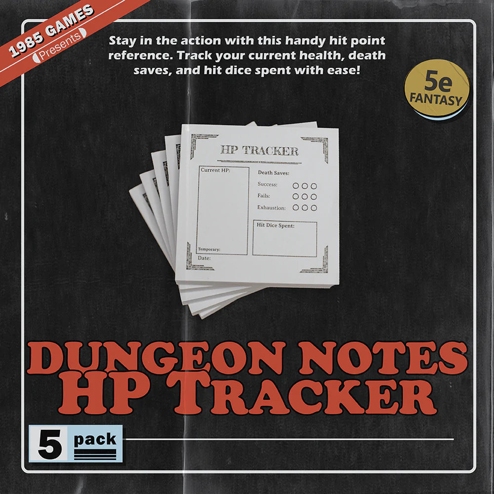 1985 Games Dungeon Sticky Notes - Hit Point Tracker 5 Pack | Dragon's Lair Comics and Fantasy Houston TX