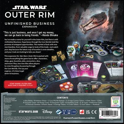 Star Wars Outer Rim: Unfinished Business Expansion | Dragon's Lair Comics and Fantasy Houston TX