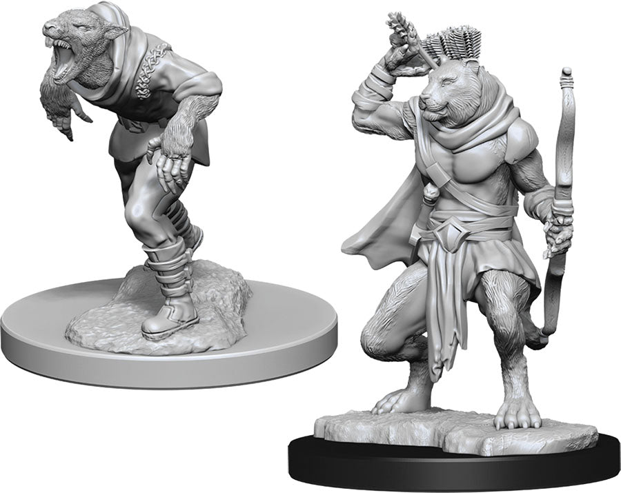 Dungeons & Dragons Nolzur`s Marvelous Unpainted Miniatures: W11 Wererat and Weretiger | Dragon's Lair Comics and Fantasy Houston TX