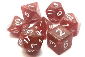 Old School Dice: Sparkle-Translucent Coral | Dragon's Lair Comics and Fantasy Houston TX