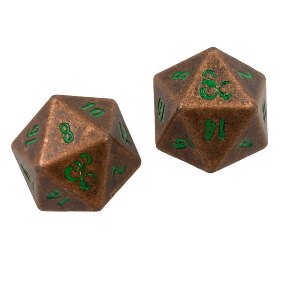 Ultra Pro D&D Heavy Metal Dice: Feywild Copper with Green | Dragon's Lair Comics and Fantasy Houston TX