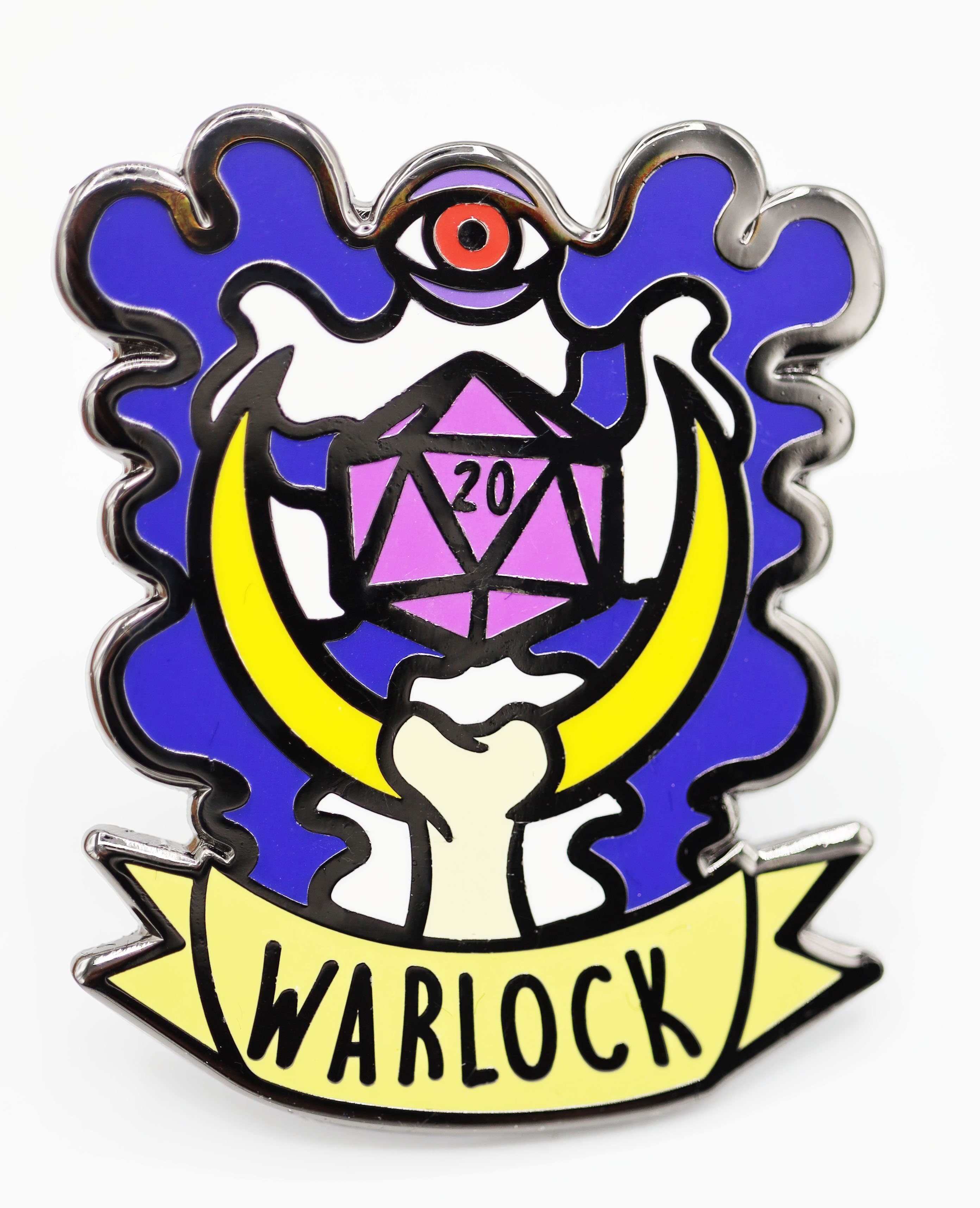 Foam Brain Pin: Class Banner Warlock | Dragon's Lair Comics and Fantasy Houston TX