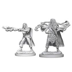 Wizkids Dungeons and Dragons: NOLZUR'S MARVELOUS UNPAINTED MINIATURES -W1-MALE HUMAN SORCERER | Dragon's Lair Comics and Fantasy Houston TX