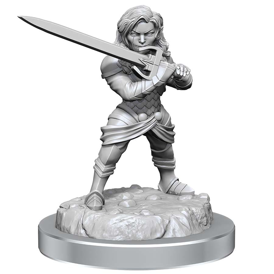 Critical Role Unpainted Miniatures: W03 Human Wizard Female & Halfling Holy Warrior Female | Dragon's Lair Comics and Fantasy Houston TX