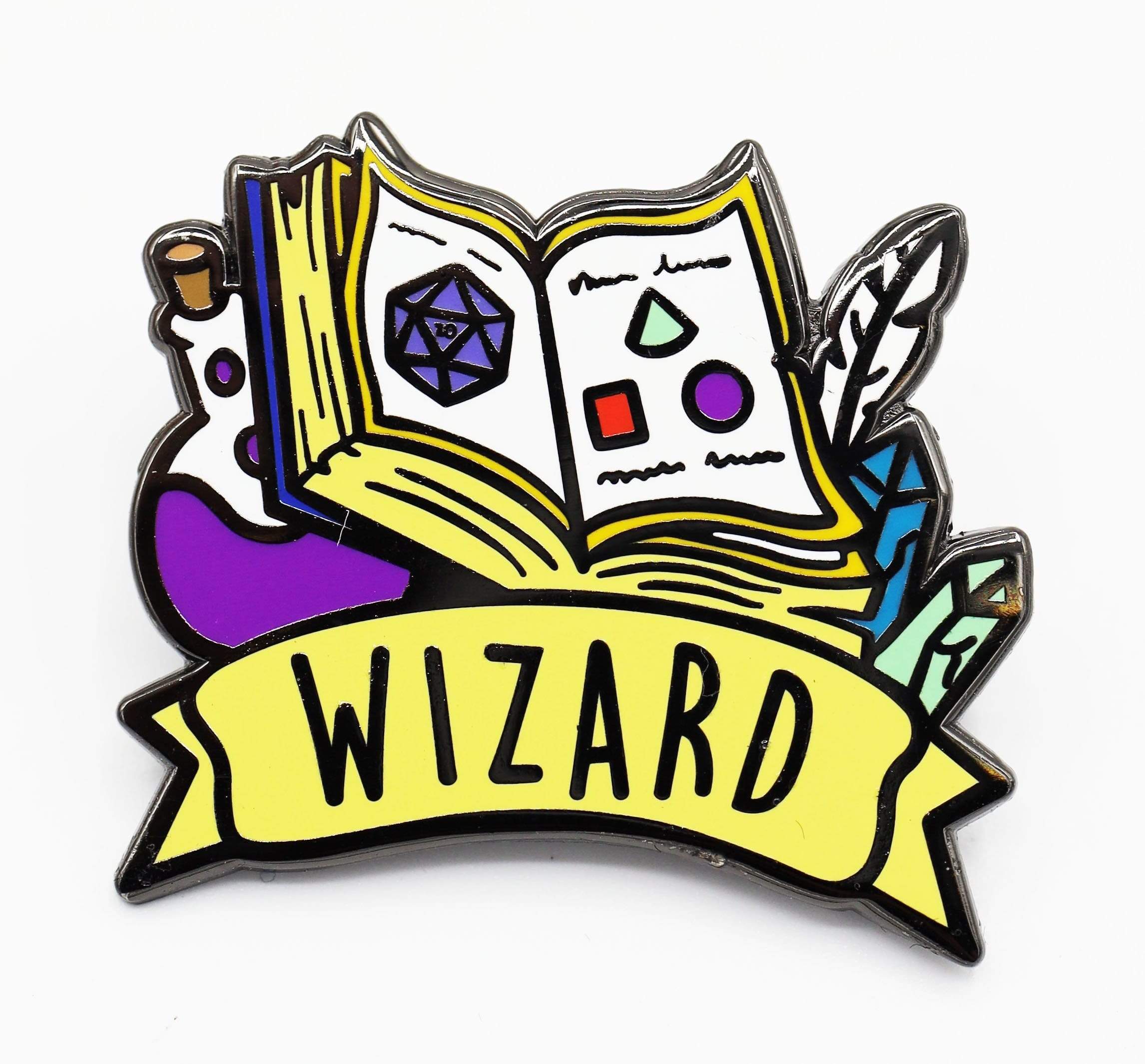 Foam Brain Pin: Class Banner Wizard | Dragon's Lair Comics and Fantasy Houston TX