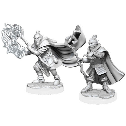 Critical Role Unpainted Miniatures: W01 Hobgoblin Wizard and Druid Male | Dragon's Lair Comics and Fantasy Houston TX