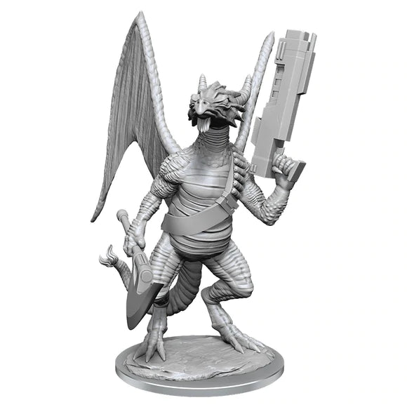 Wizkids Starfinder Deep Cuts Unpainted Miniatures: W17 Dragonkin | Dragon's Lair Comics and Fantasy Houston TX